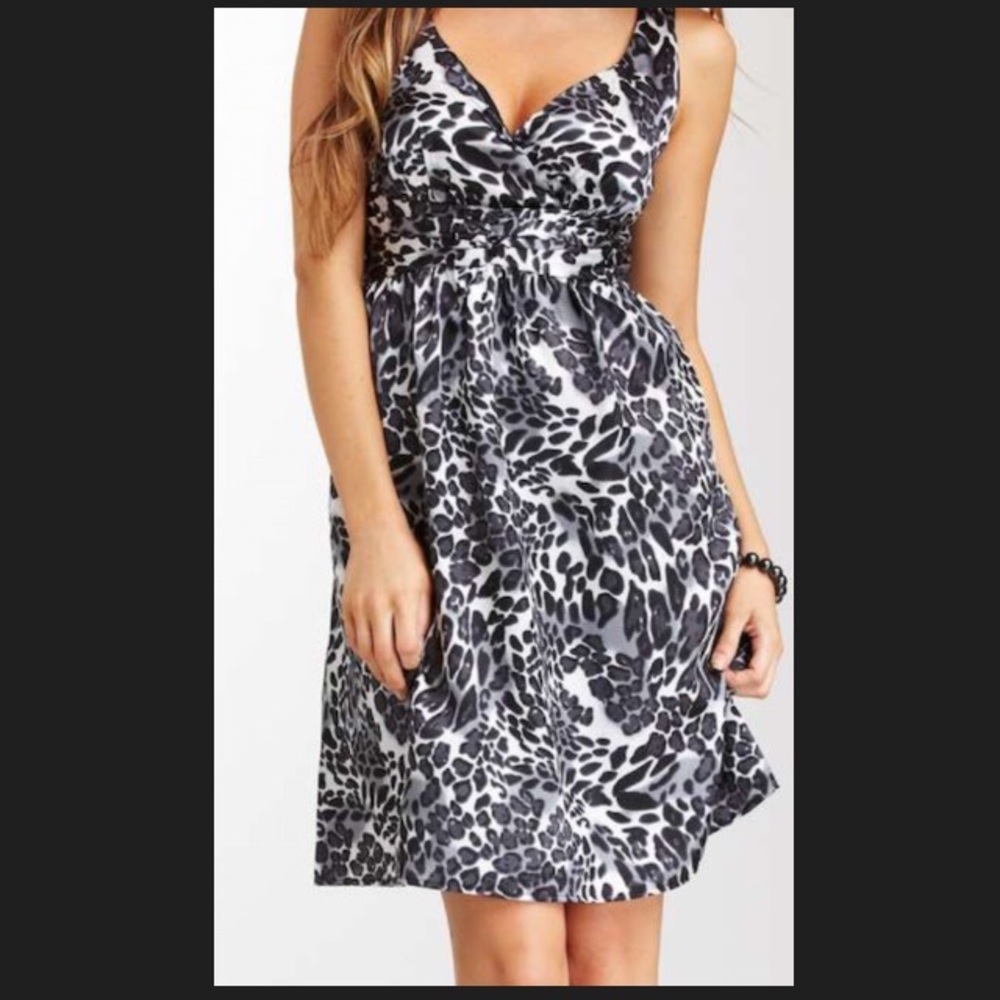 Jonathan Martin Sleeveless animal print dress